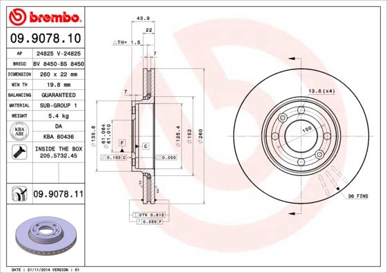 Breco BS 8450 - Brake Disc car-mod.net