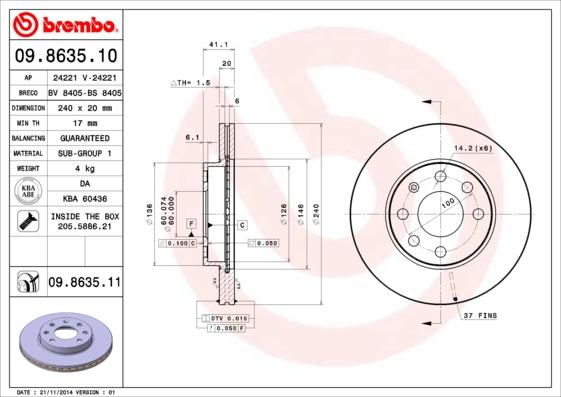 Breco BS 8405 - Brake Disc car-mod.net