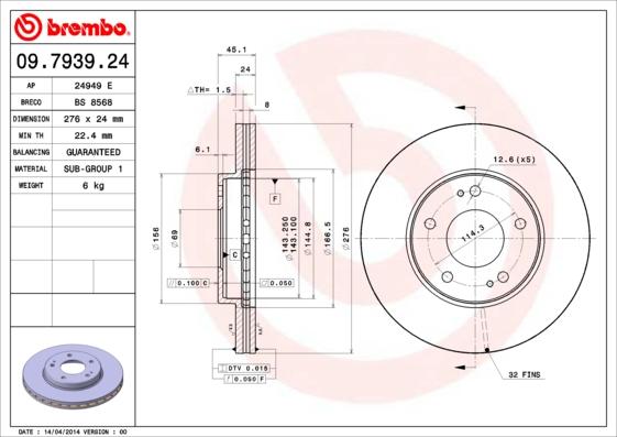 Breco BS 8568 - Brake Disc car-mod.net