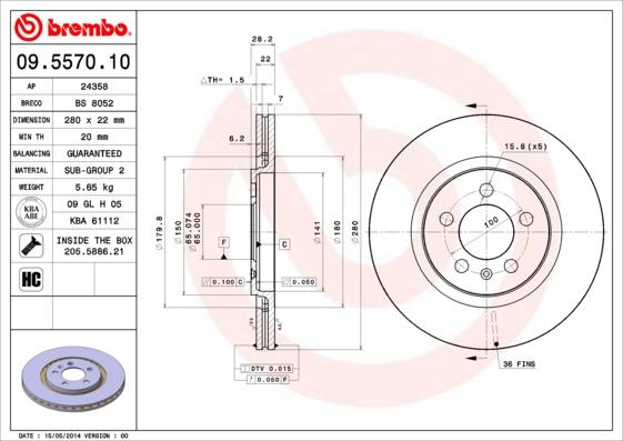 Breco BS 8052 - Brake Disc car-mod.net