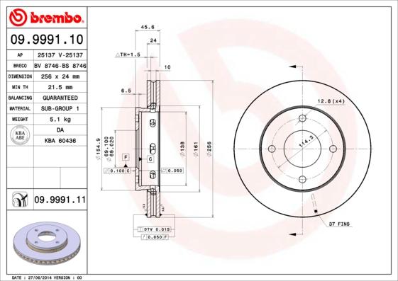 Breco BS 8746 - Brake Disc car-mod.net