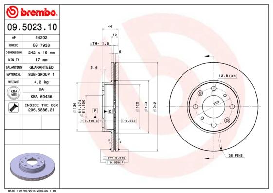 Breco BS 7938 - Brake Disc car-mod.net