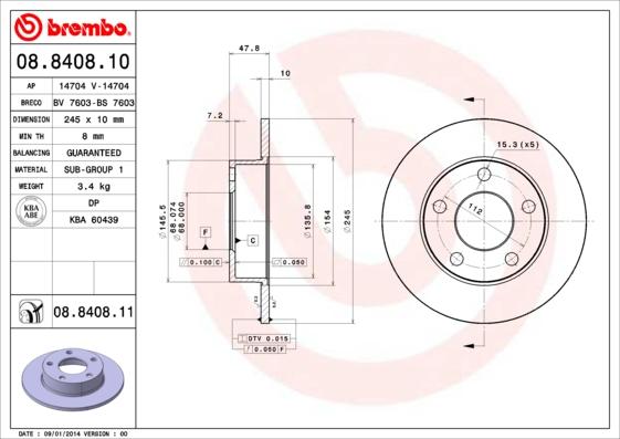 Breco BS 7603 - Brake Disc car-mod.net