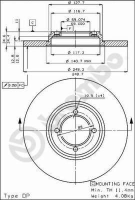 Breco BS 7132 - Brake Disc car-mod.net