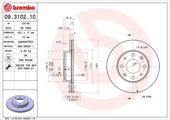 Breco BS 7893 - Brake Disc car-mod.net