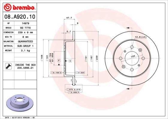 Breco BS 7770 - Brake Disc car-mod.net