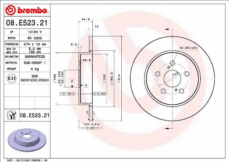 Breco BV 6262 - Brake Disc car-mod.net