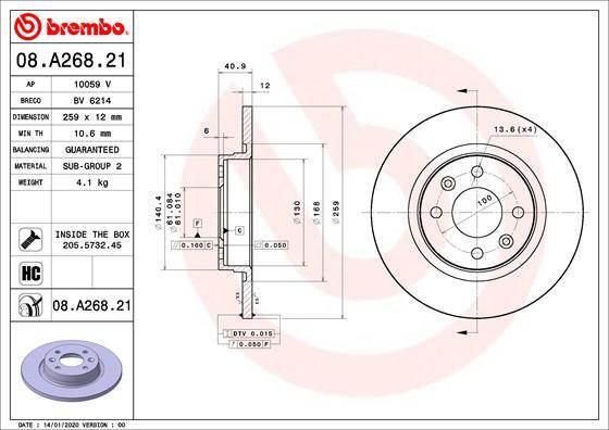 Breco BV 6214 - Brake Disc car-mod.net