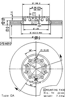Breco BV 8642 - Brake Disc car-mod.net