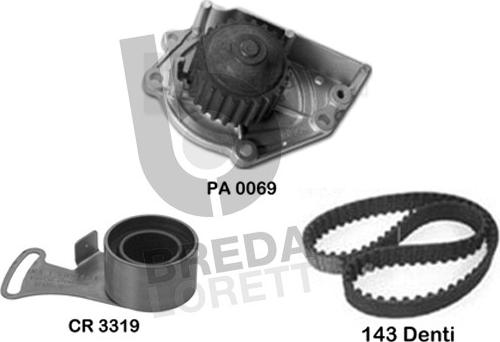 Breda Lorett KPA0411A - Water Pump & Timing Belt Set car-mod.net
