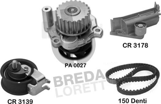 Breda Lorett KPA0645A - Water Pump & Timing Belt Set car-mod.net