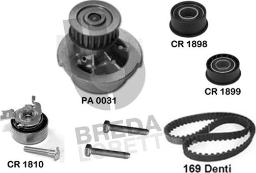 Breda Lorett KPA0028A - Water Pump & Timing Belt Set car-mod.net