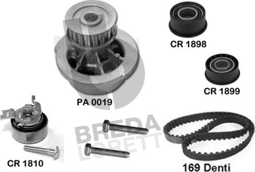 Breda Lorett KPA0028B - Water Pump & Timing Belt Set car-mod.net