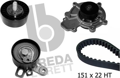 Breda Lorett KPA0330A - Water Pump & Timing Belt Set car-mod.net