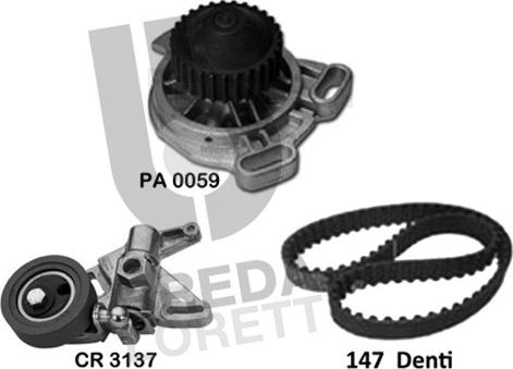Breda Lorett KPA0284A - Water Pump & Timing Belt Set car-mod.net