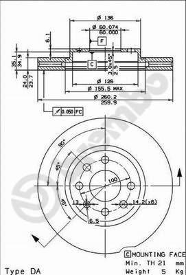 Brembo 09.8601.75 - Brake Disc car-mod.net