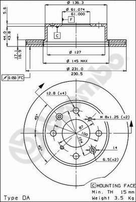 Brembo 09.3095.10 - Brake Disc car-mod.net