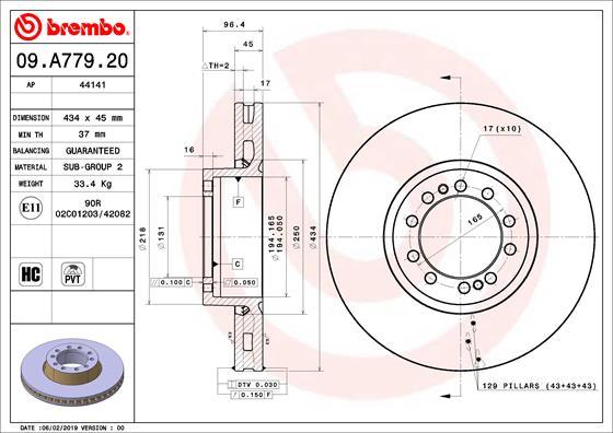 Brembo 09.A779.20 - Brake Disc car-mod.net