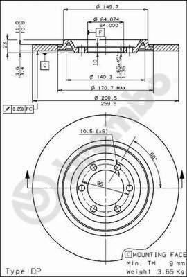 Brembo 08.3210.10 - Brake Disc car-mod.net