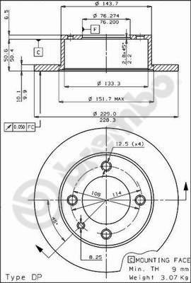 Brembo 08.2479.10 - Brake Disc car-mod.net