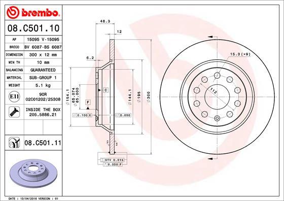 Brembo 08.C501.11 - Brake Disc car-mod.net