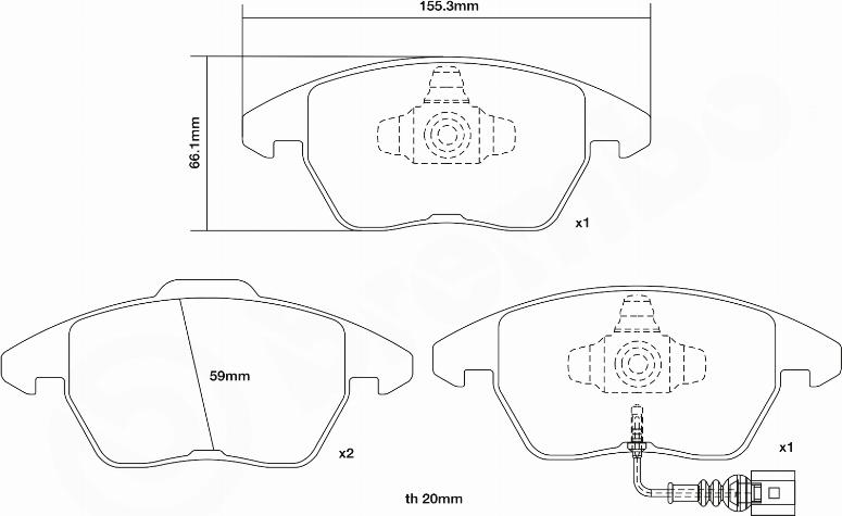 Brembo 07.B314.52 - High Performance Brake Pad Set car-mod.net