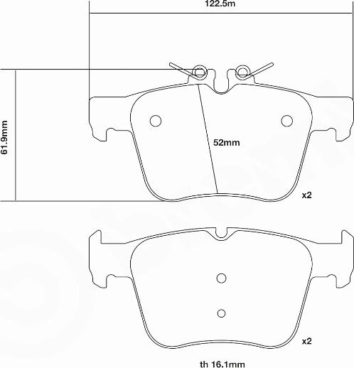 Brembo 07.B315.66 - High Performance Brake Pad Set car-mod.net