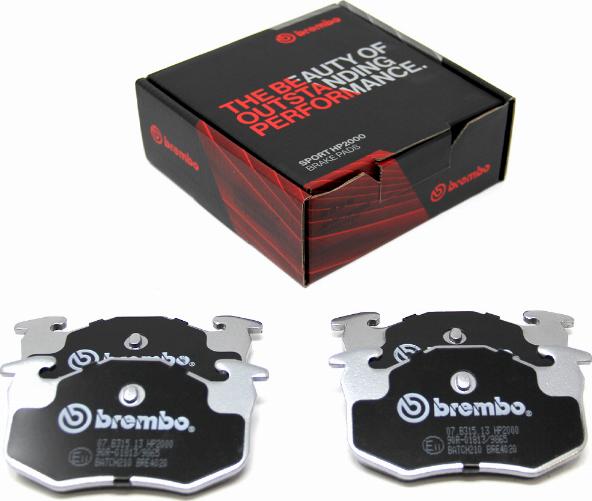 Brembo 07.B315.13 - High Performance Brake Pad Set car-mod.net