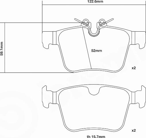 Brembo 07.B315.82 - High Performance Brake Pad Set car-mod.net