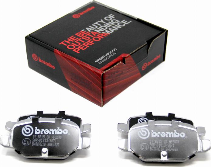 Brembo 07.B315.30 - High Performance Brake Pad Set car-mod.net