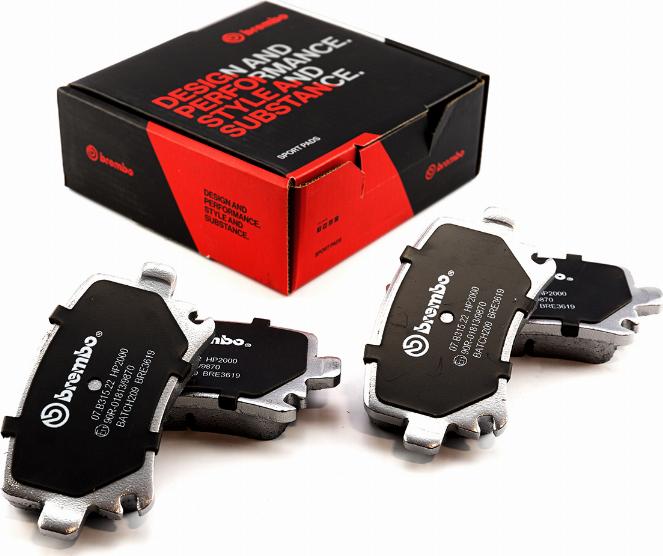 Brembo 07.B315.22 - High Performance Brake Pad Set car-mod.net