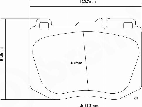 Brembo 07.D435.45 - High Performance Brake Pad Set car-mod.net