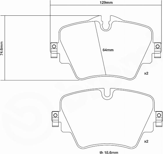 Brembo 07.D435.43 - High Performance Brake Pad Set car-mod.net