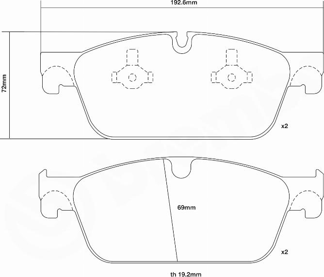 Brembo 07.D435.47 - High Performance Brake Pad Set car-mod.net