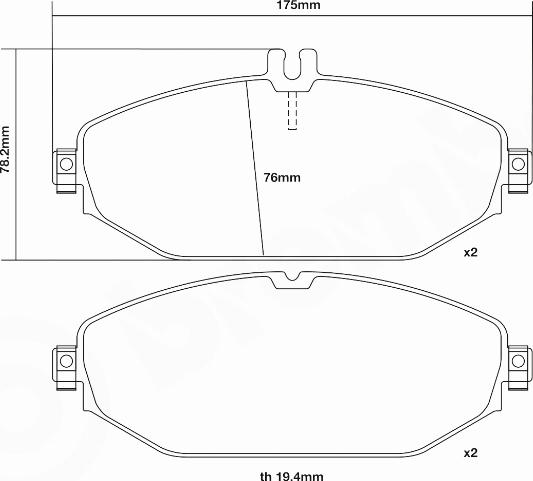 Brembo 07.D435.50 - High Performance Brake Pad Set car-mod.net