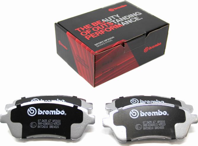Brembo 07.D435.67 - High Performance Brake Pad Set car-mod.net