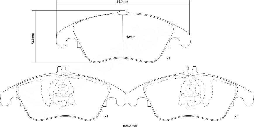 Brembo 07.D435.08 - High Performance Brake Pad Set car-mod.net