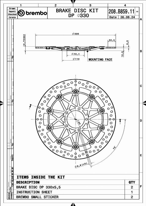 Brembo 208B85911 - Brake Disc car-mod.net