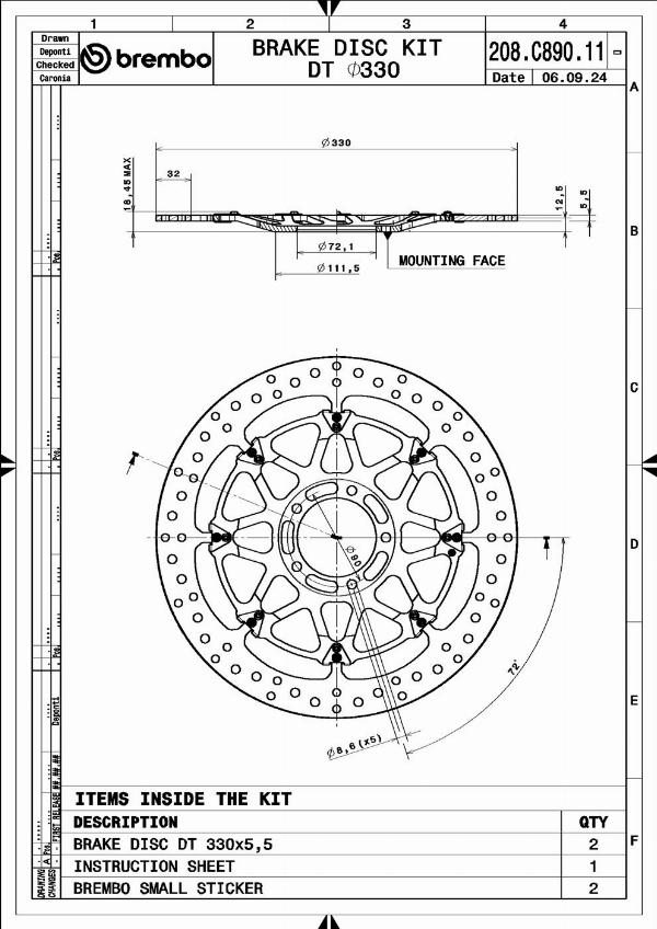 Brembo 208C89011 - Brake Disc car-mod.net