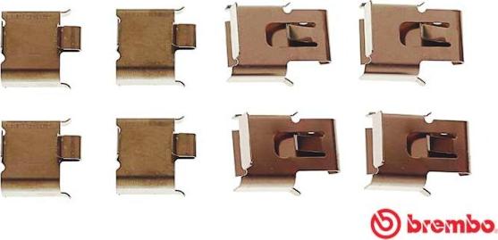 Brembo A 02 284 - Accessory Kit for disc brake Pads car-mod.net