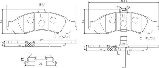 Brembo P99013N - Brake Pad Set, disc brake car-mod.net