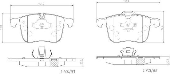 Brembo P59049N - Brake Pad Set, disc brake car-mod.net