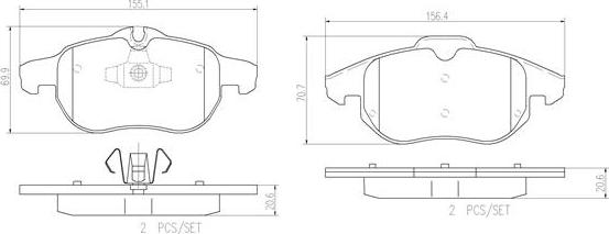 Brembo P59043N - Brake Pad Set, disc brake car-mod.net