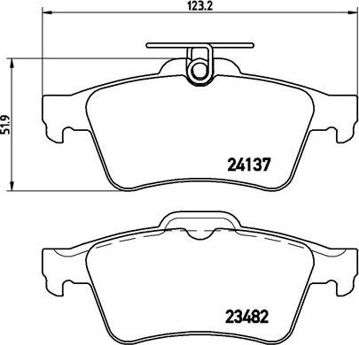 Brembo P 59 042X - Brake Pad Set, disc brake car-mod.net