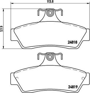 Brembo P 59 056 - Brake Pad Set, disc brake car-mod.net