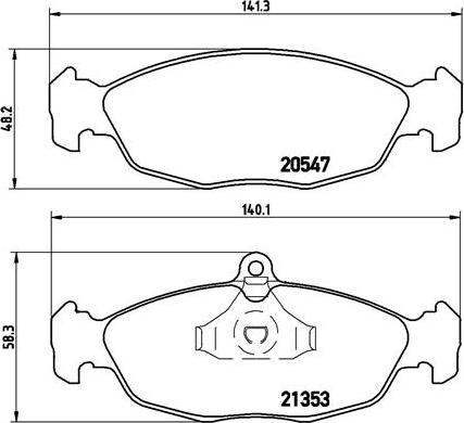 AUGROS 55535264 - Brake Pad Set, disc brake car-mod.net