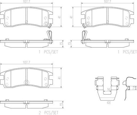 Brembo P59027N - Brake Pad Set, disc brake car-mod.net