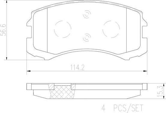 Brembo P54041N - Brake Pad Set, disc brake car-mod.net