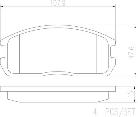 Brembo P54009N - Brake Pad Set, disc brake car-mod.net