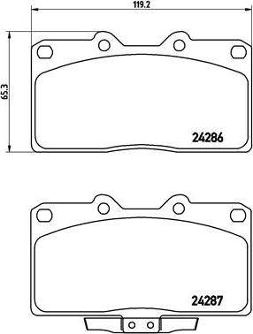 Brembo P 54 019 - Brake Pad Set, disc brake car-mod.net
